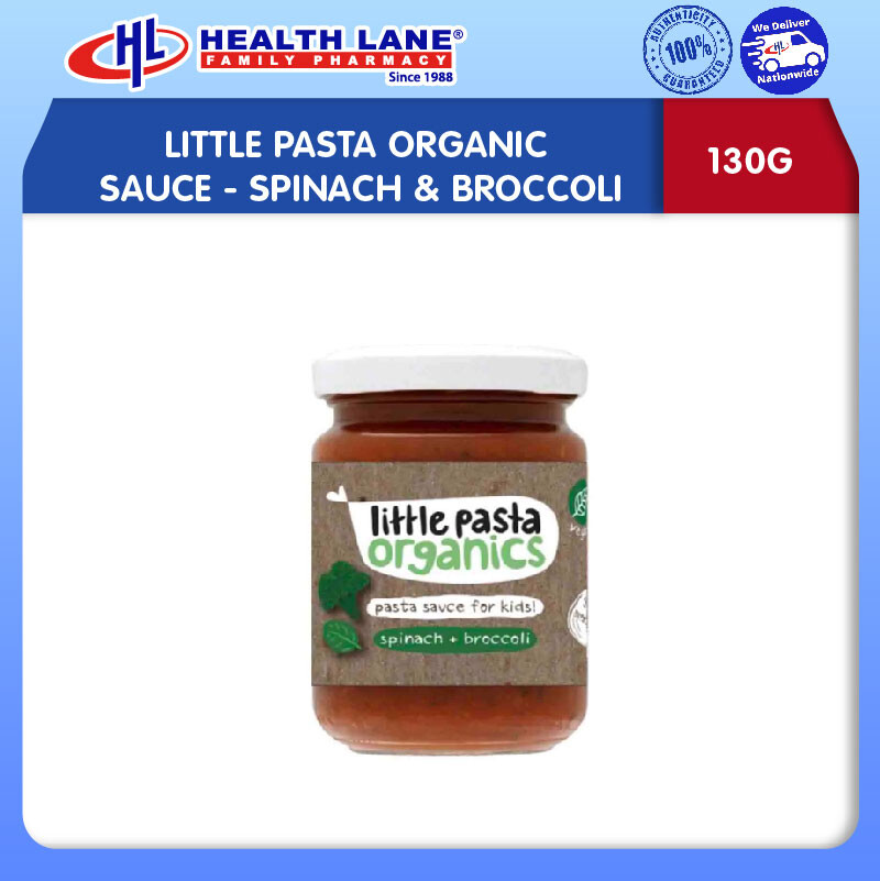 LITTLE PASTA ORGANIC SAUCE- SPINACH & BROCCOLI 130G